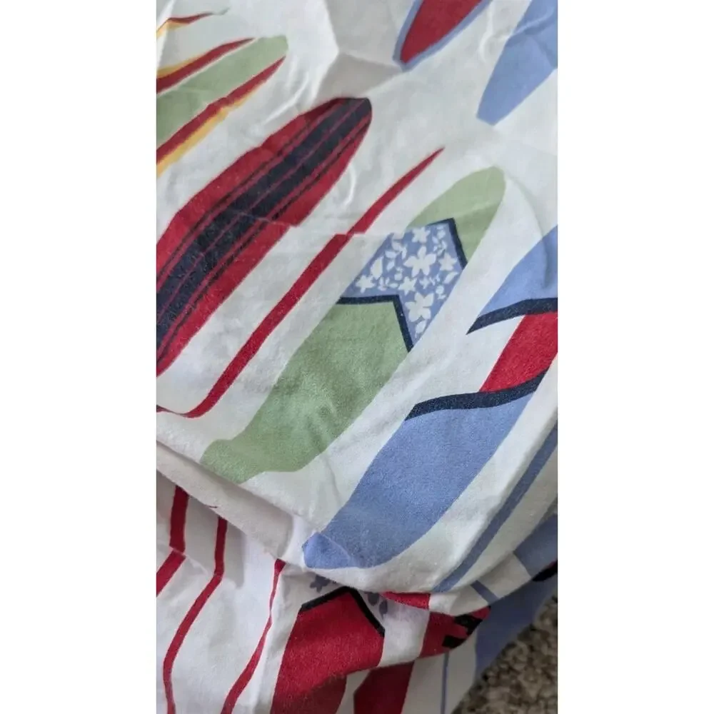 Tommy Hilfiger Surfs Up Surfboard Fitted Sheet Twin Size Beach Bedding Kids